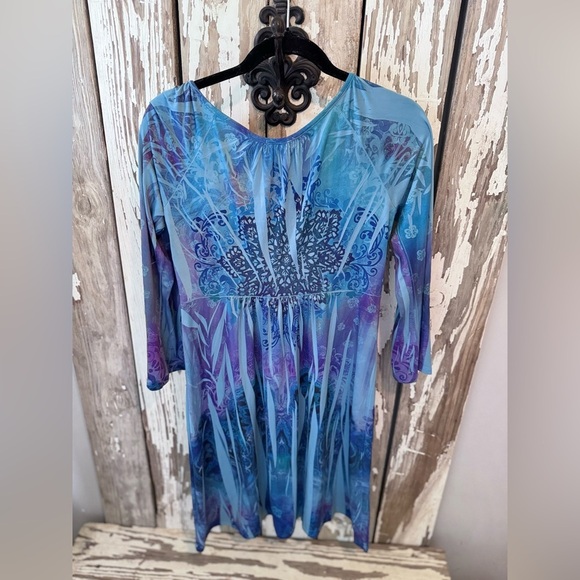 One world Blue Dress Size Medium - Picture 4 of 5